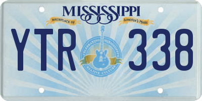 MS license plate YTR338