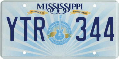 MS license plate YTR344