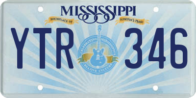 MS license plate YTR346