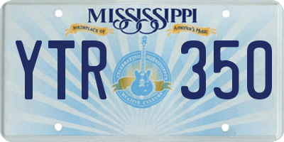 MS license plate YTR350