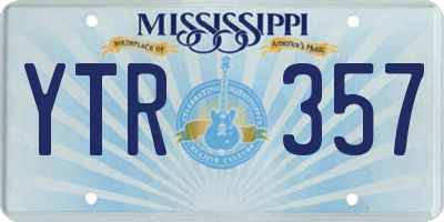 MS license plate YTR357