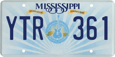 MS license plate YTR361
