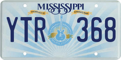 MS license plate YTR368