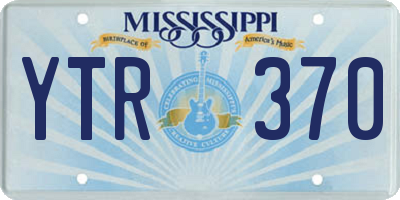 MS license plate YTR370