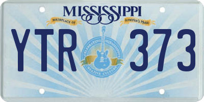 MS license plate YTR373