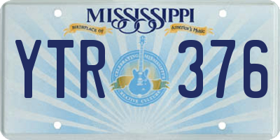 MS license plate YTR376