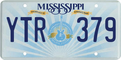 MS license plate YTR379