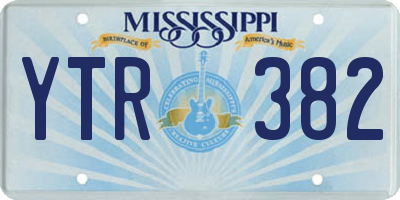 MS license plate YTR382