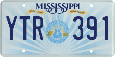 MS license plate YTR391