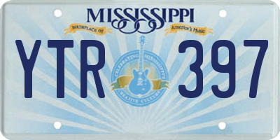 MS license plate YTR397