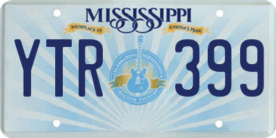 MS license plate YTR399