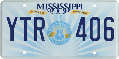 MS license plate YTR406