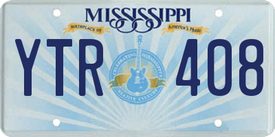 MS license plate YTR408