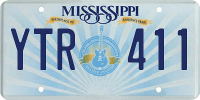 MS license plate YTR411