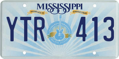 MS license plate YTR413