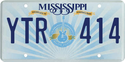 MS license plate YTR414
