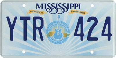 MS license plate YTR424