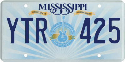 MS license plate YTR425