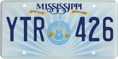 MS license plate YTR426