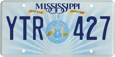 MS license plate YTR427