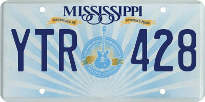 MS license plate YTR428