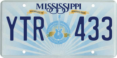 MS license plate YTR433