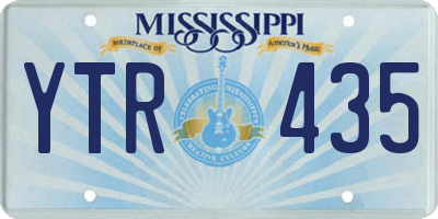 MS license plate YTR435