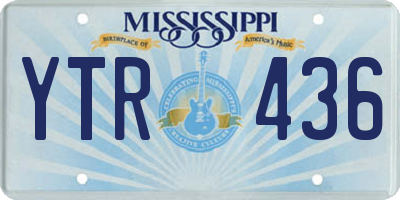 MS license plate YTR436
