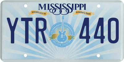 MS license plate YTR440