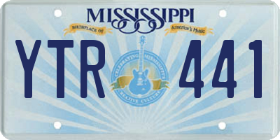 MS license plate YTR441