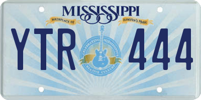 MS license plate YTR444