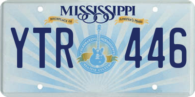 MS license plate YTR446