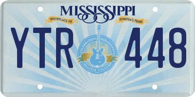 MS license plate YTR448