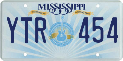 MS license plate YTR454