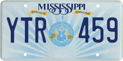 MS license plate YTR459