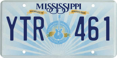 MS license plate YTR461