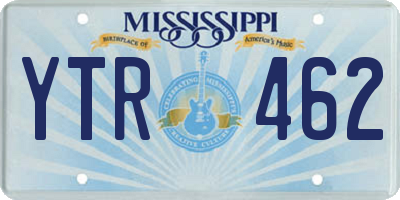 MS license plate YTR462