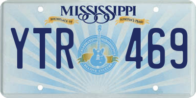 MS license plate YTR469