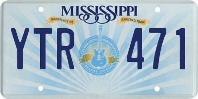 MS license plate YTR471