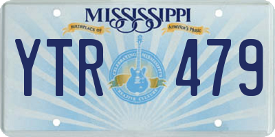 MS license plate YTR479