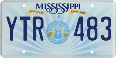 MS license plate YTR483