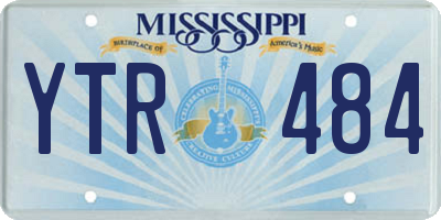 MS license plate YTR484