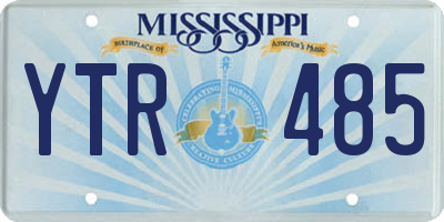 MS license plate YTR485
