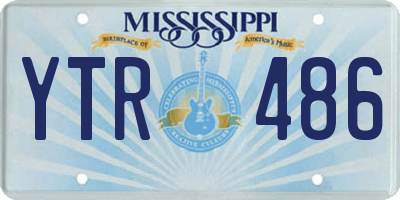 MS license plate YTR486