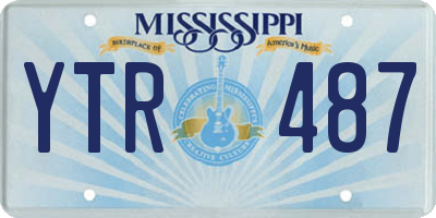 MS license plate YTR487