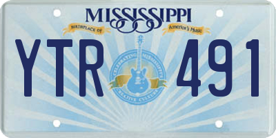 MS license plate YTR491