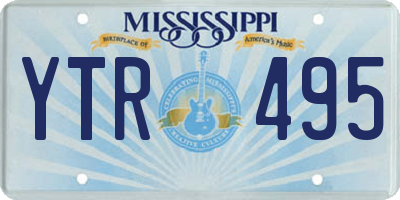 MS license plate YTR495