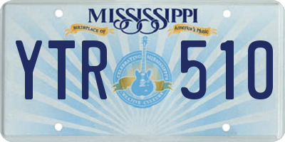 MS license plate YTR510