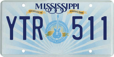 MS license plate YTR511