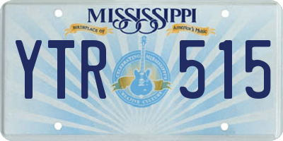 MS license plate YTR515